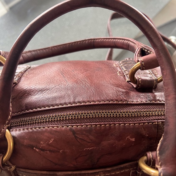 Frye leather Melissa satchel with shoulder strap. FR2027 - Picture 5 of 15